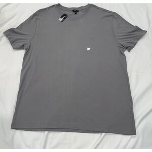 Express Mens Short Sleeve Crewneck T-Shirt Gray Size L Embroidered Logo NWT